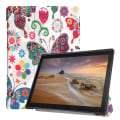Miniatyrbillede 1 af 8: Pattern Printing Tri-fold Stand Cover Lenovo Tab E10 - Butterfly Multicolor