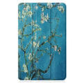 Pikkukuva 2 / 7: Pattern Tri-fold Stand Cover Lenovo Tab M7 (3rd Gen) - Plum Blossom Green