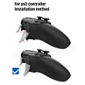 Miniatyrbillede 4 af 5: Udvidet udløserknap til Sony PS5 L2 / R2 Trigger + Key Cap Black
