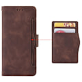 Pikkukuva 2 / 7: Sony Xperia 10 VI Kotelo PU-nahkainen Flip Folio Puhelimen Suojakotelo Useilla Korteilla Brown
