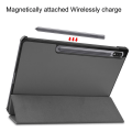 Pikkukuva 7 / 9: Tri-fold Stand Smart Case for Samsung Galaxy Tab S7 Plus / S8 Plus - Gray Grey