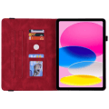 Miniatyrbillede 10 af 11: Til iPad 10.9 (2022) Tabletetui Cover Buterfly Imprinting - Rød Red