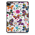 Pikkukuva 8 / 8: Apple iPad Pro 11 (2020) Slim fit tri-fold fodral - Butterflies and Flowers Green