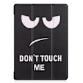 Miniatyrbild 2 av 8: Tri-fold Fodral till Lenovo Tab E10 - Do not Touch Me Svart