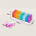 Miniatyrbillede 2 af 7: Pill Organizer 64 Compartments Monthly Medicine Box Tablets Pill Box Multicolor