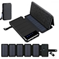 Miniatyrbillede 1 af 8: N10 7.5W foldbart solpanel bærbar udendørs rejse nødstrømgeneratoroplader Black