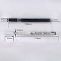 Miniatyrbillede 3 af 4: 2 stk 1 Sort 1 Hvid Akryl farvepen farvetusch til glas papir sten Black