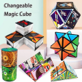 Miniatyrbilde 3 av 11: Fidget 6x6x6cm 3D magnetisk kube skiftende magisk terningpuslespill Multicolor