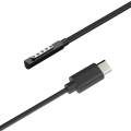 Miniatyrbilde 7 av 8: Ladekabel Rask 65W for Microsoft Surface RT Pro 1 2 USB-C Black