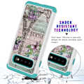 Miniatyrbild 5 av 5: Samsung Galaxy S10 TPU-Skal Armor Extra Tåligt - Eiffel Tower and Flower Svart