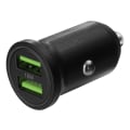 Miniatyrbillede 1 af 3: USB-biloplader, 2x USB-A 18 W, hurtigopladning 36 W i alt Black
