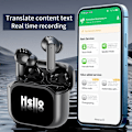 Miniatyrbilde 8 av 9: Oversetter 150 Språk Oversettelse Smart Voice Bluetooth In Ear-hodetelefoner - Hvit White