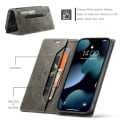 Pikkukuva 2 / 6: AUTSPACE A01 Retro Wallet Case for iPhone 13 Pro Max - Coffee Brown