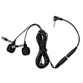 Miniatyrbillede 3 af 4: Dual-head Lavalier Lapel Omnidirectional Clip-on Microphone Mic Black
