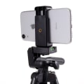 Pikkukuva 4 / 5: Adjustable Tripod Holder with Phone Clamp, Clamp Width: 57-83mm Silver