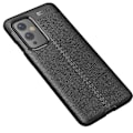 Miniatyrbillede 2 af 6: Litchi Skin Soft TPU Taske til OnePlus 9 - Sort Black