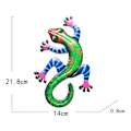 Pikkukuva 3 / 3: Gecko Lizard -seinätarra puutarhakoriste 14x21.8x0.8cm Green