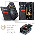 Miniatyrbillede 9 af 10: CASEME til Samsung Galaxy A55 5G 2-i-1 tegnebog taske - Sort Black