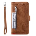 Miniatyrbillede 2 af 7: Til Xiaomi Redmi Note 14 4G Etui med Lynlåslomme og 9 Kortlommer Brown