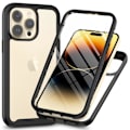 Pikkukuva 1 / 5: IPhone 15 Prolle Täysi suojaava puhelinkotelo 3-in-1 + Näytönsuoja Black