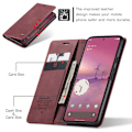 Miniatyrbilde 2 av 6: CASEME For Google Pixel 9 Pro XL Etui med Kortlomme og Stativ Red