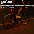 Miniatyrbillede 2 af 11: WEST BIKING Cykellaser baglygte Bremseinduktionslampe Red