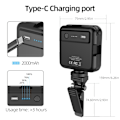 Miniatyrbillede 5 af 8: LED-lys 3000-6000K Dæmpbar lyslampe Live-udsendelse fotografibelysning Black