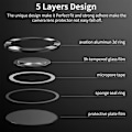 Miniatyrbillede 5 af 6: Til Samsung Galaxy S25 Ultra Kameralinsebeskytter ENKAY Metalring Linsefilm Multicolor