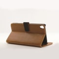 Miniatyrbillede 2 af 4: Sony Xperia XA Crazy Horse Texture Wallet Cover Brown Brown