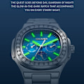 Miniatyrbild 7 av 7: SKMEI Klocka Business Men Quartz Watch Zircon Fashion Armbandsur - Silver + Cyan Silver