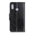 Pikkukuva 7 / 8: Motorola Moto E6 Plus Textured Split Leather Wallet Case Black