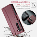Miniatyrbillede 2 af 7: CASEME Retro Pung Taske til Samsung Galaxy S25 Red