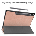 Pikkukuva 6 / 9: Tri-fold Stand Smart Case for Samsung Galaxy Tab S7 Plus / S8 Plus - RoseGold Pink gold