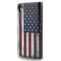 Miniatyrbilde 3 av 6: Sony Xperia Z3 Amerikansk Flagg Lommebok-deksel Multicolor
