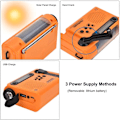 Pikkukuva 4 / 11: Hätäradio LED-taskulamppu 2000mAh akku Käsikampi Solar Green
