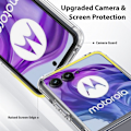Pikkukuva 6 / 7: Motorola Razr 50 Ultra 5G Kotelo TPU+Akrääli Läpinäkyvä Puhelimen Suojakuori, Integroitu Muotoilu Transparent