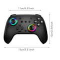 Miniatyrbilde 2 av 11: Kompatibel med Nintendo Switch Pro Wireless Game Controller Bluetooth Gamepad Controller Black