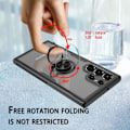 Miniatyrbillede 4 af 8: Samsung Galaxy S22 Ultra Fingerring Kickstand Hybrid Taske - Sort Black