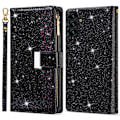 Miniatyrbilde 1 av 8: For Samsung Galaxy A26 5G Etui Stjernehimmel Gravert Lommebokdeksel Black