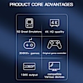 Pikkukuva 9 / 10: Game Stick 4K Dual 2.4G langattomat peliohjaimet ja 128G 30000+ Games for TV White