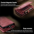 Miniatyrbillede 7 af 11: CASEME iPhone 13 Mini 2-in-1 Wallet Phone Shell - Red Red