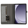 Miniatyrbild 3 av 6: Samsung Galaxy Tab A9+ Vikbart fodral korthållare Tygtextur grå