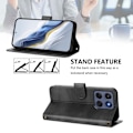 Miniatyrbillede 6 af 8: Til Motorola Edge 60 5G / 60 Fusion 5G Etui Pung Stand Retrostruktur Black