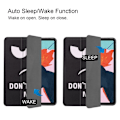 Miniatyrbild 7 av 9: Apple iPad Air (2020) (2022) Slim fit tri-fold fodral - Don't Touch Me Svart