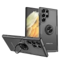 Miniatyrbillede 1 af 8: Samsung Galaxy S22 Ultra Fingerring Kickstand Hybrid Taske - Sort Black