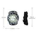 Pikkukuva 5 / 5: Vedenalainen 50 metrin sukelluskompassi Elastinen johto Vedenpitävä Scuba Luminous Compass Black one size