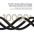 Pikkukuva 3 / 9: BASEUS Dura Series PD 100 W latauskaapeli Pikalataus USB-C - USB-C 2m Black