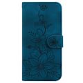 Miniatyrbilde 3 av 7: For Xiaomi Redmi 14C 4G Case Lily Flower Imprint Phone Cover with Stand Blue