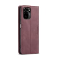 Pikkukuva 6 / 6: CASEME Retro Wallet Case for Xiaomi Redmi Note 10 4G/Note 10S - Red Red