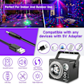 Miniatyrbilde 8 av 10: Roterende Magic Ball Laser Light RGB LED Strobe Lydaktivert projektorlampe Black
